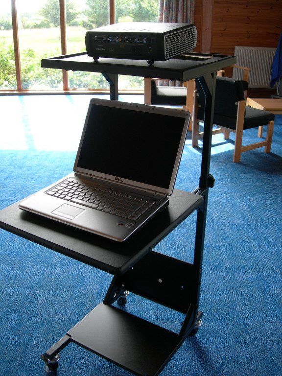 training room computer stand